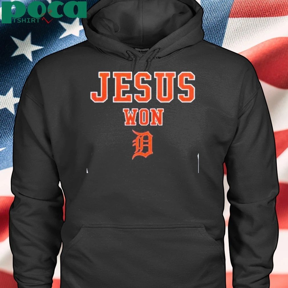 Detroit Tigers Jesus Won Saved By The Blood 2 Sided Shirt