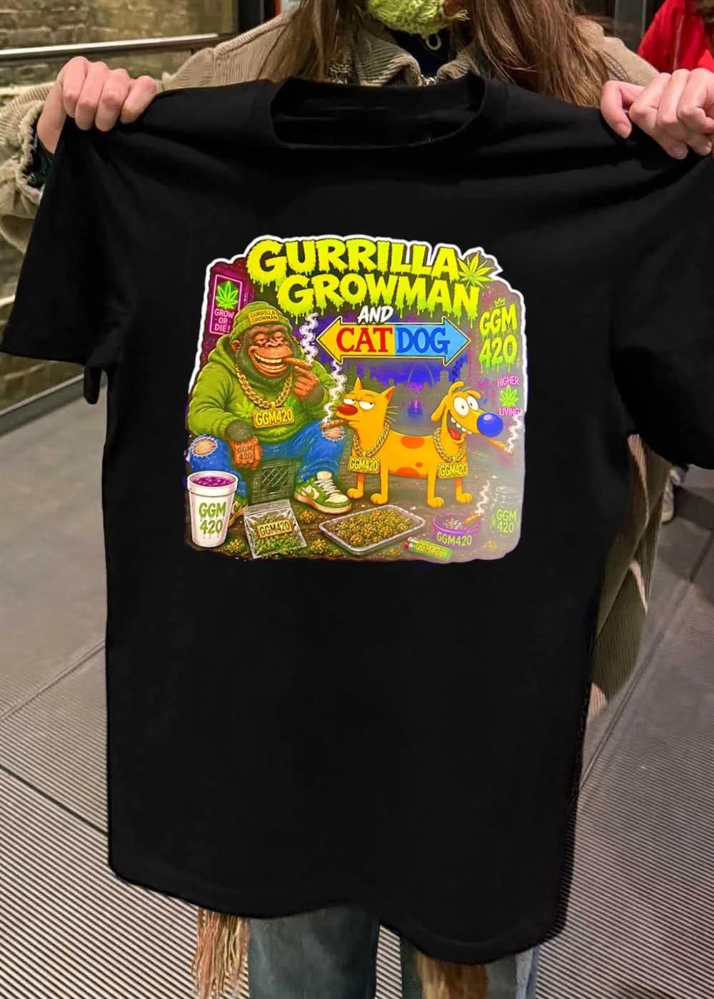 GGM420 CatDog Gurrilla Growman Smoking shirt