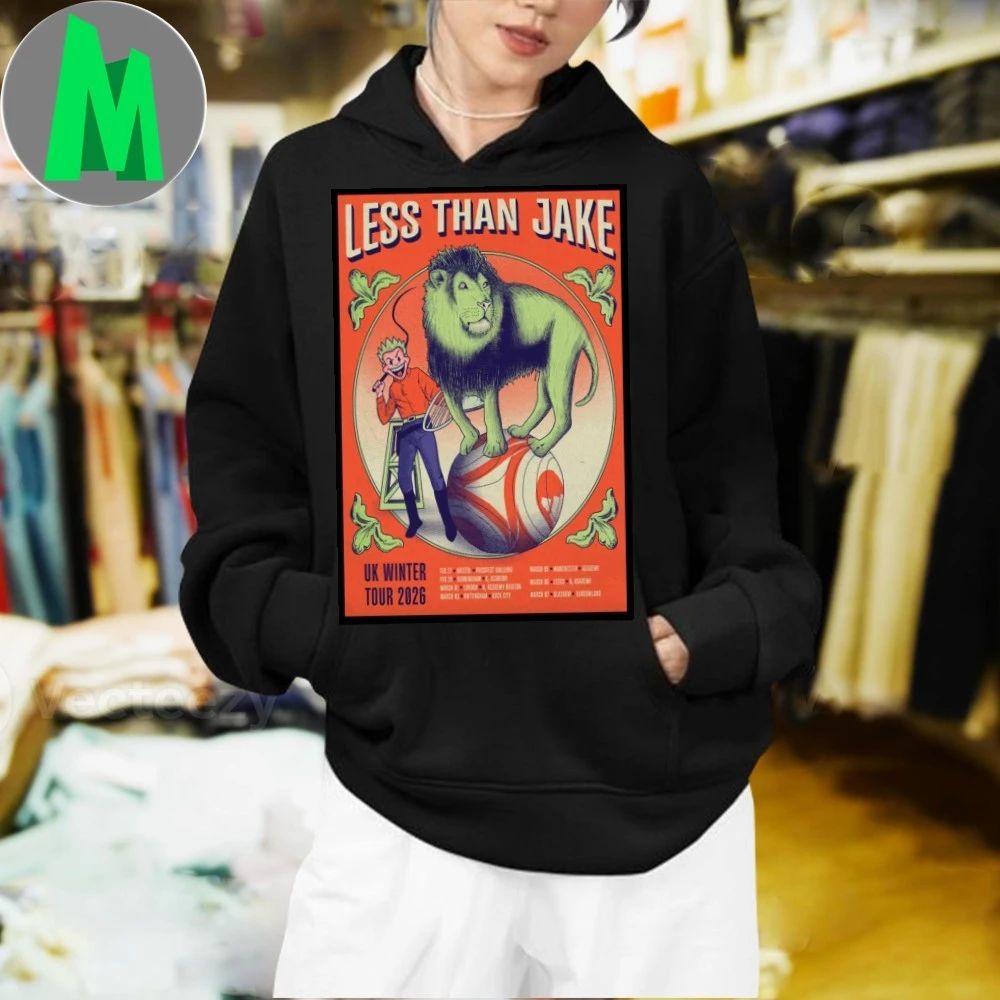 Original Less Than Jake UK Winter Tour 2026 Poster Shirt