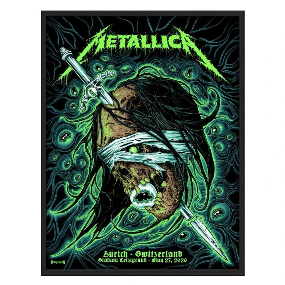 Metallica M72 Zurich Pop-Up Shop Limited edition Poster By Mark Richards At Stadion Letzigrund, Switzerland May 27, 2026 Shirt