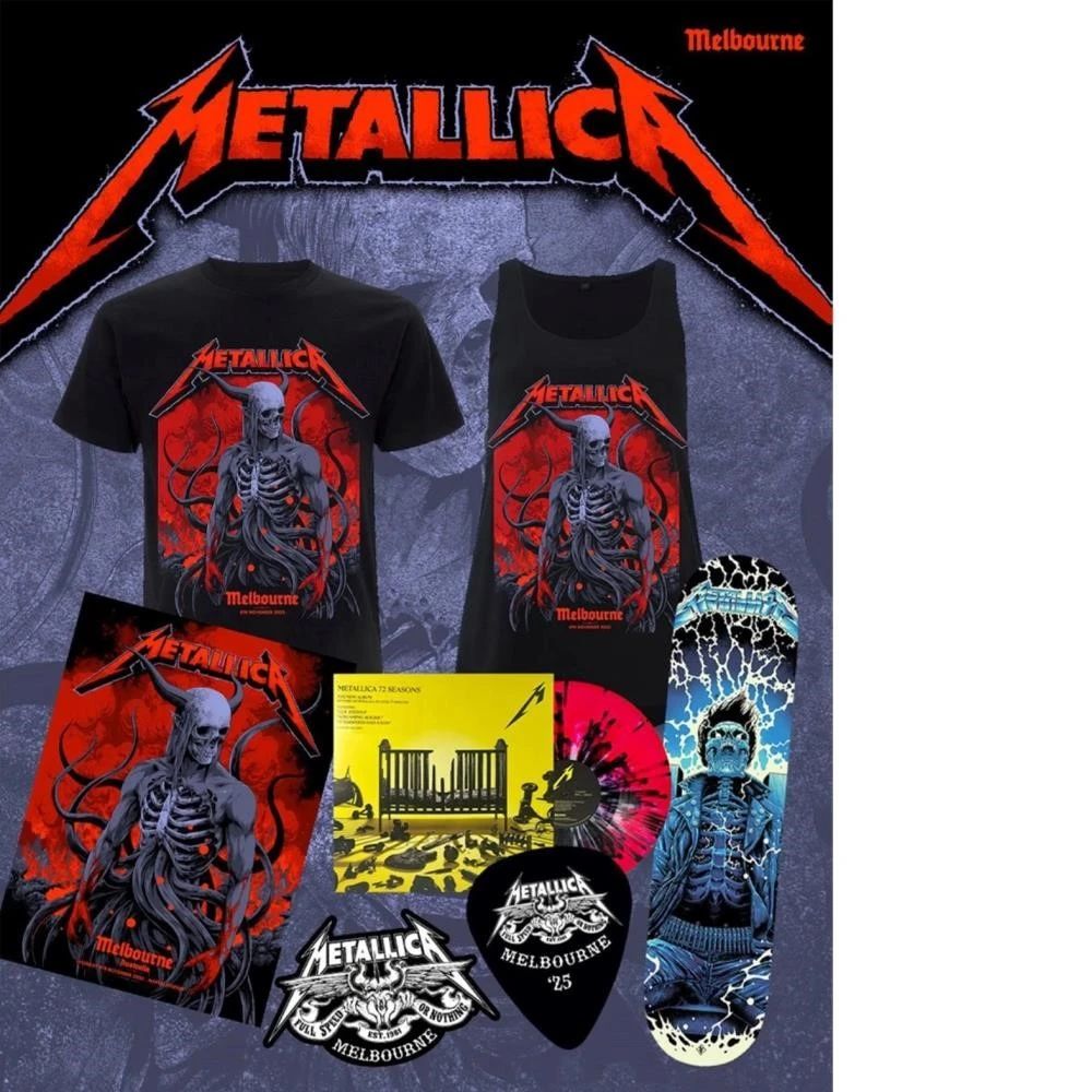 Metallica Ken Taylor’s exclusive M72 Melbourne Pop-Up Shop T-Shirt