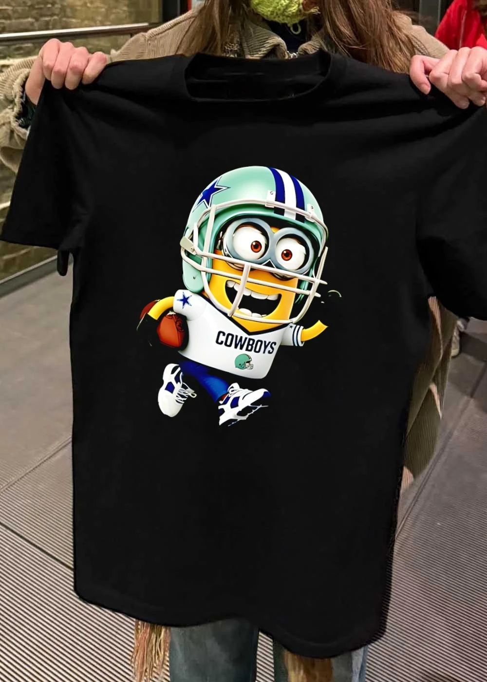 Dallas Cowboys Minion Running Football T-Shirt