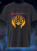 Rey Mysterio Jr. Lucha Libre Wrestler Mask Logo Black T-Shirt