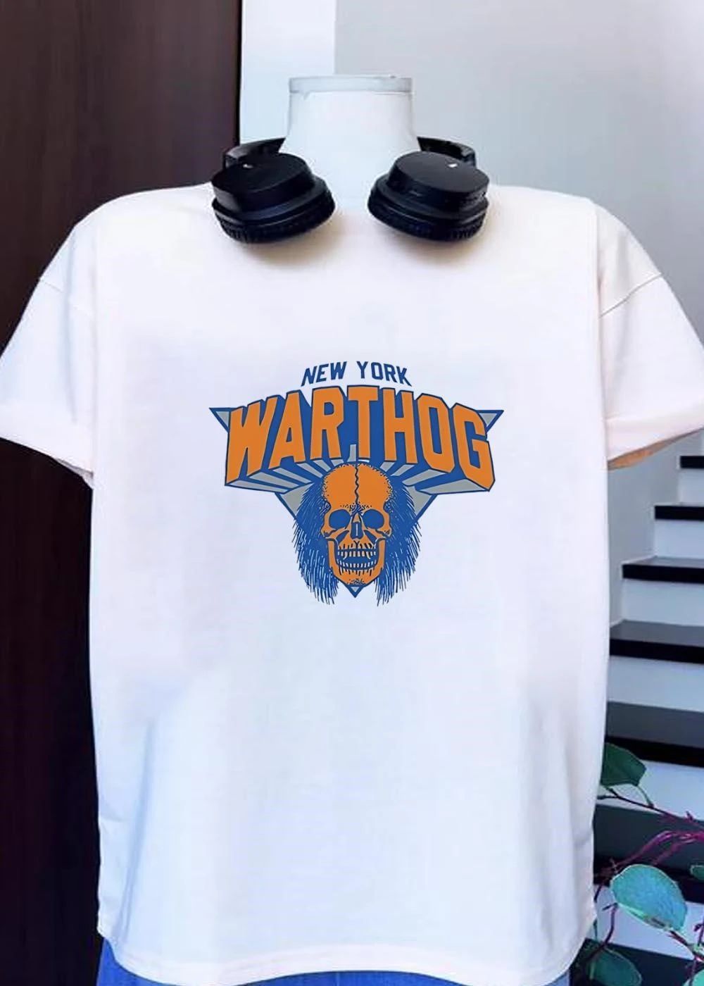 New York Warthog Skull Graphic New York Warthog T-Shirt