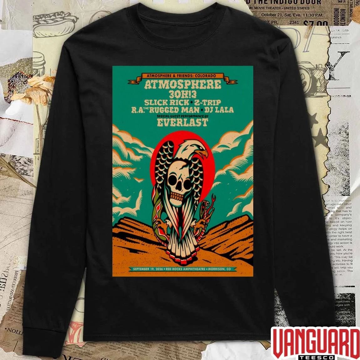 Atmosphere Pop Up Now September 19 2026 Red Rocks Amphitheatre Morrison CO Poster t-shirt