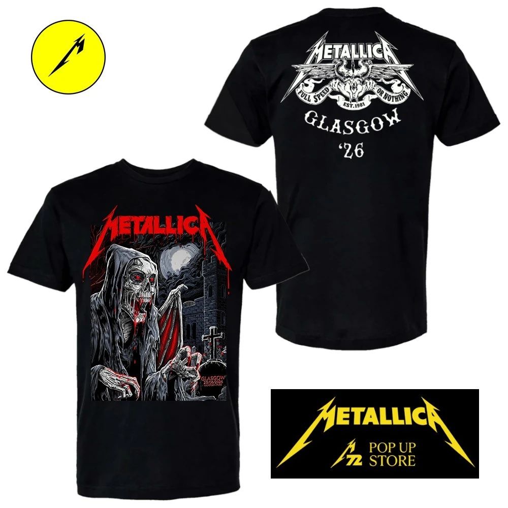 Metallica M72 Glasgow 2026 T-Shirt – June 25 Exclusively Limited Edition Art by Landon Armstrong