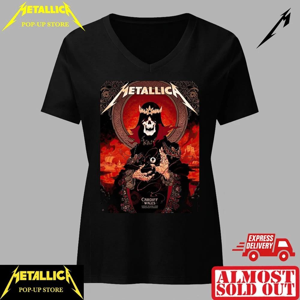 Metallica Principality Stadium 2026 Skull King Concert Shirt – Wales June 28 Tour Apparel