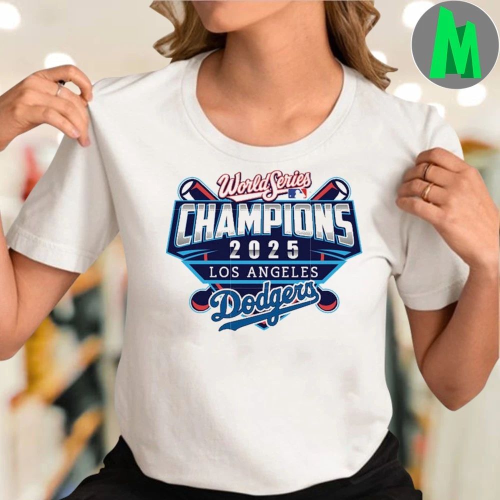 World Series Champions 2025 Los Angeles Dodgers Team Logo T-Shirt