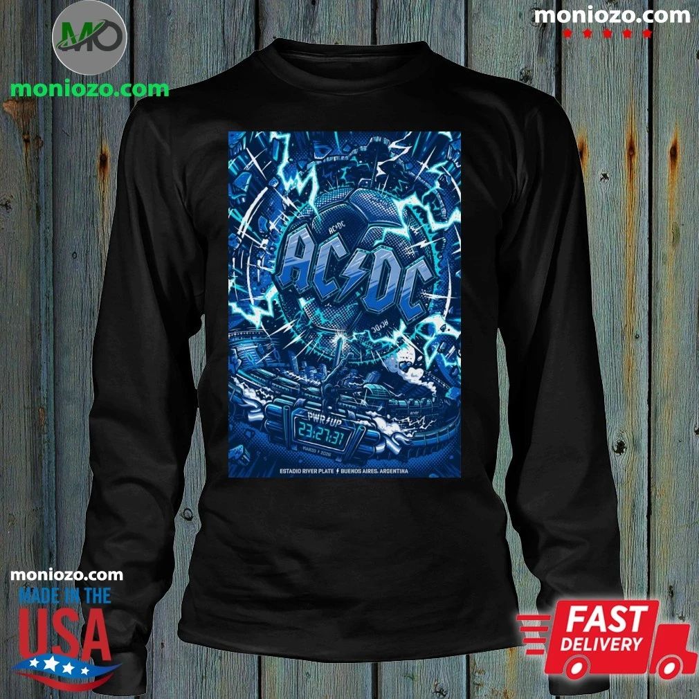 AC DC Buenos Aires, Argentina March 23, 27, 31 2026 Estadio River Plate Tour Poster Shirt