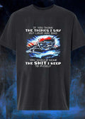 KC Skull Football Fan If You Think The Things I Say Out Loud Are Bad You Should Hear The Shit I Keep To Myself Kansas City Chiefs T-Shirt