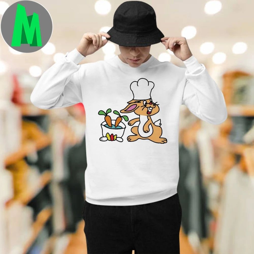 Original Cute Chef Bunny Cartoon Rabbit T-Shirt