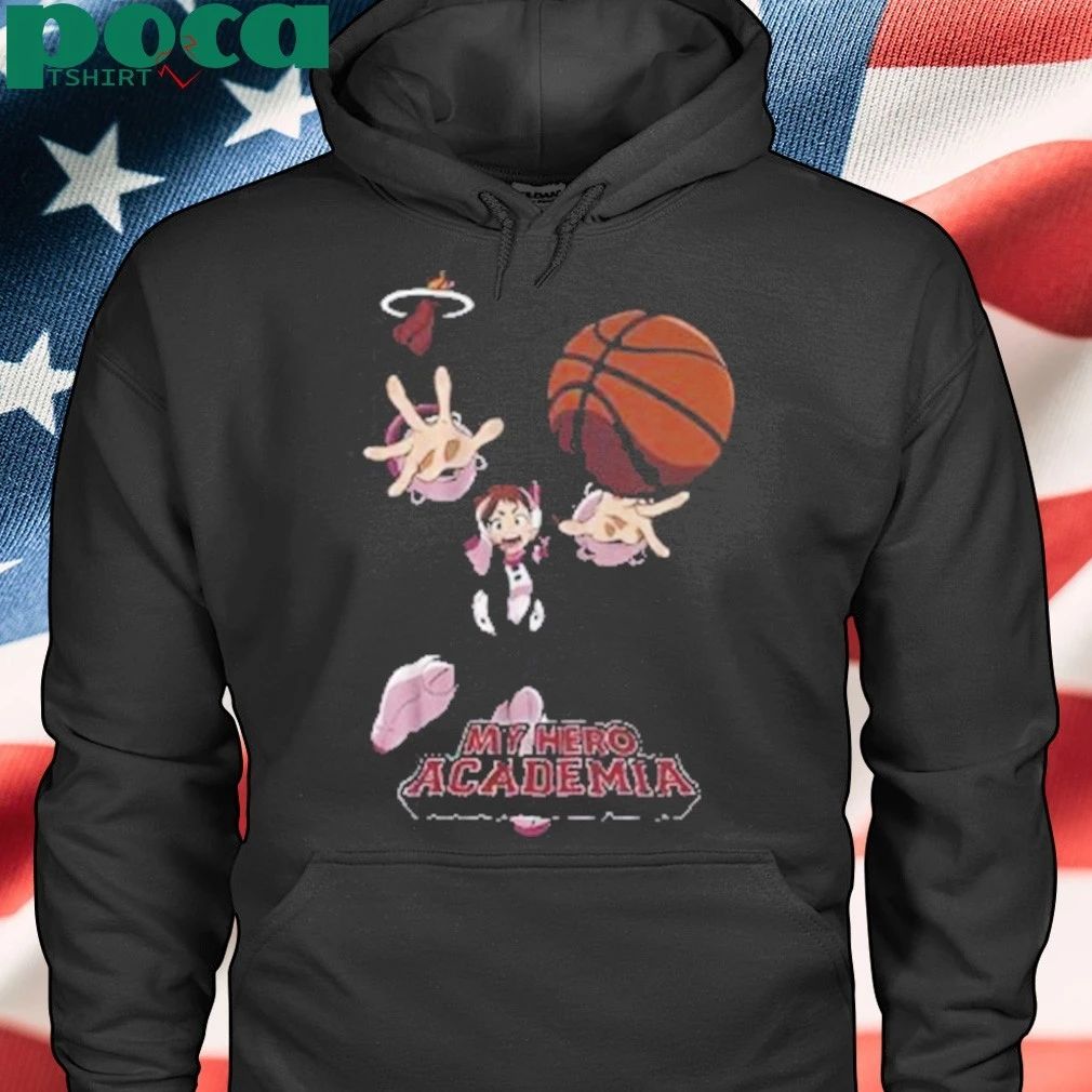 Hyperfly x NBA x My Hero Academia Uraraka Ochako Miami Heat shirt