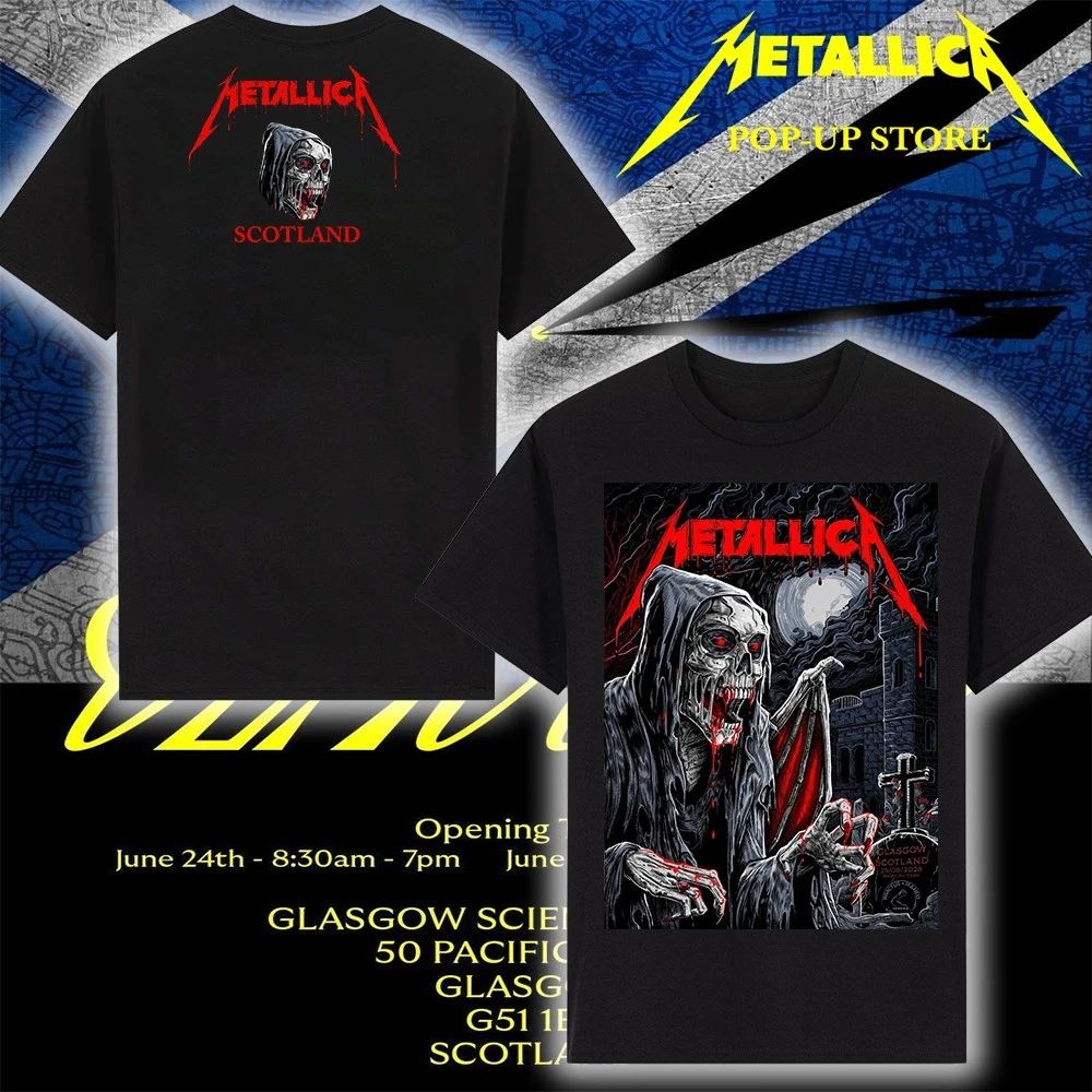 Limited Edition Metallica Glasgow 2026 Pop-Up Store T-Shirt – Official M72 Tour Merchandise