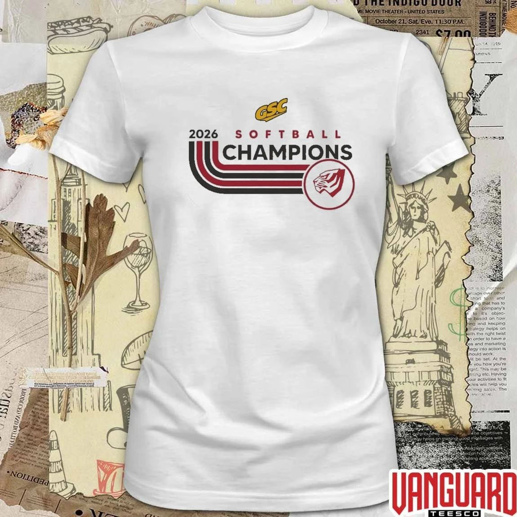 West Alabama Tigers Gulf South Conference Softball Champions 25-26 t-shirt