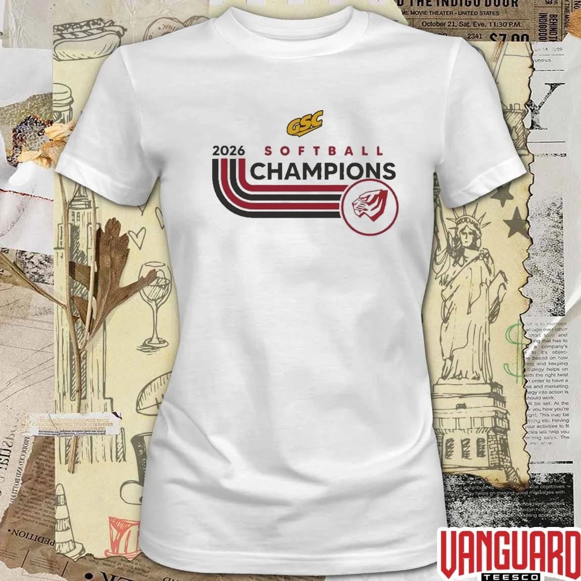 West Alabama Tigers Gulf South Conference Softball Champions 25-26 t-shirt