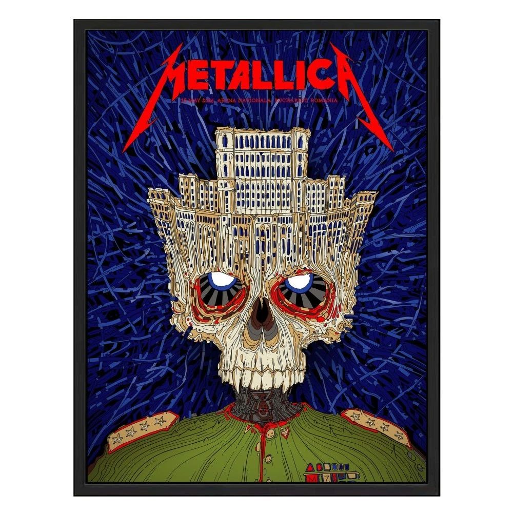 Metallica M72 Bucharest limited-edition poster by Matei Apostolescu