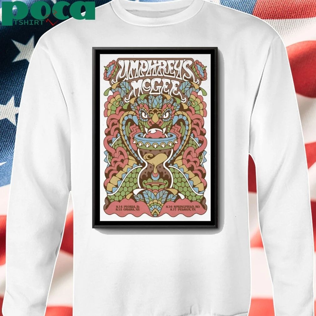 Umphrey’s McGee Aug 14 2025 CEFCU Stage at the Landing Peoria, IL Tour Poster shirt