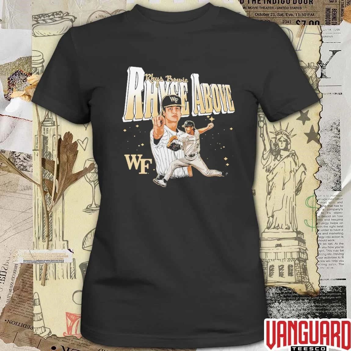 Rhys Bowie Rhyse Above Welcome to Bowie Land Wake Forest Demon Deacons t-shirt