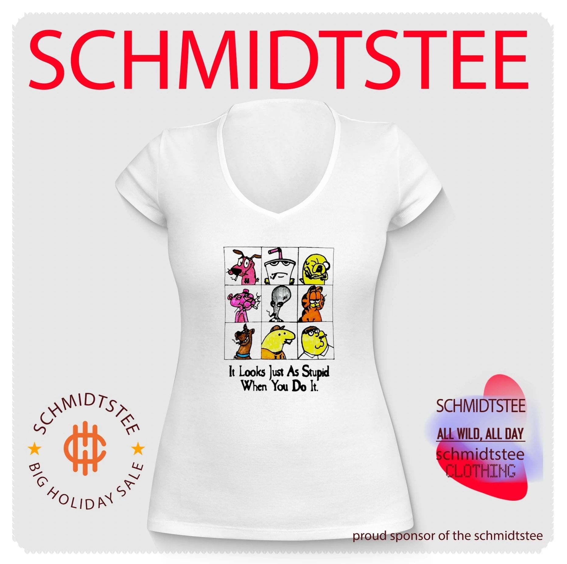 It Looks Just As Stupid When You Do It Anti-Cool Cartoon shirt