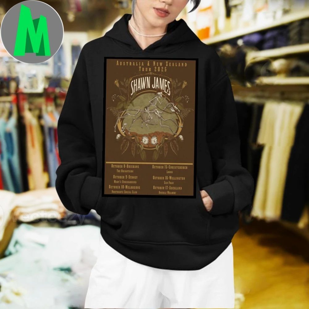 Shawn James Australia And New Zealand 2025 Tour Poster Shirt
