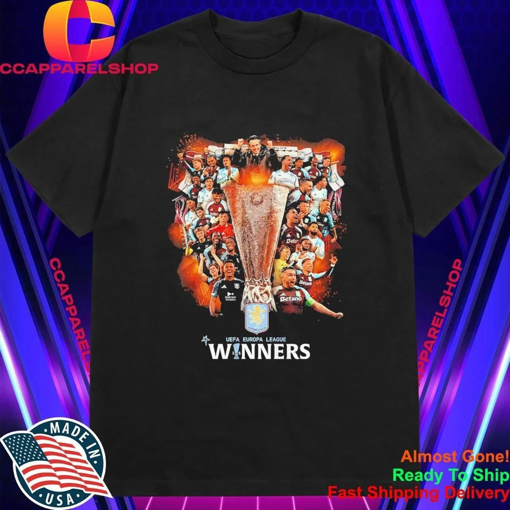 Aston Villa UEFA Europa League Winners 2026 Soccer Fan Shirt