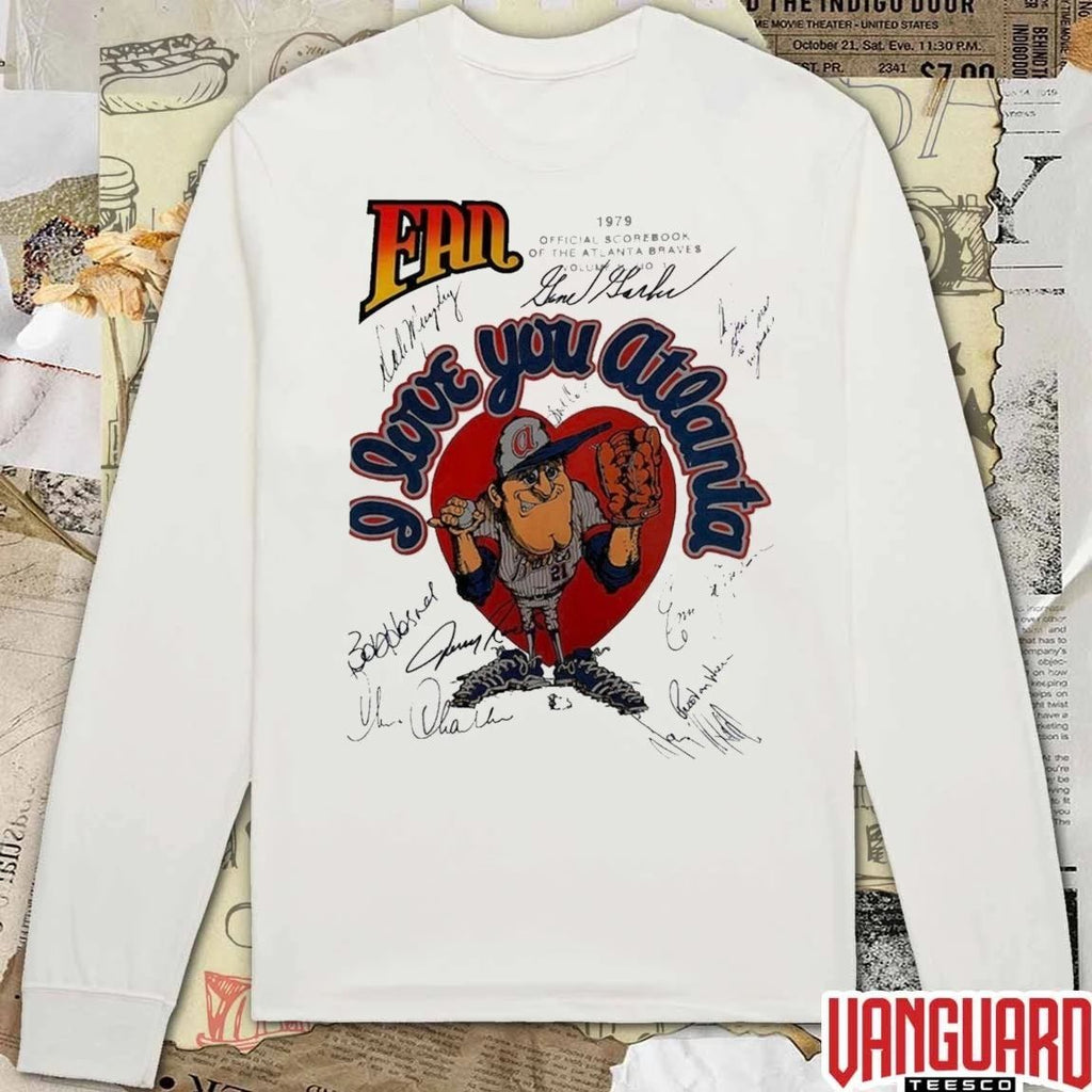 Bobby Cox I Love You Atlanta Braves Baseball Signatures Caricature t-shirt