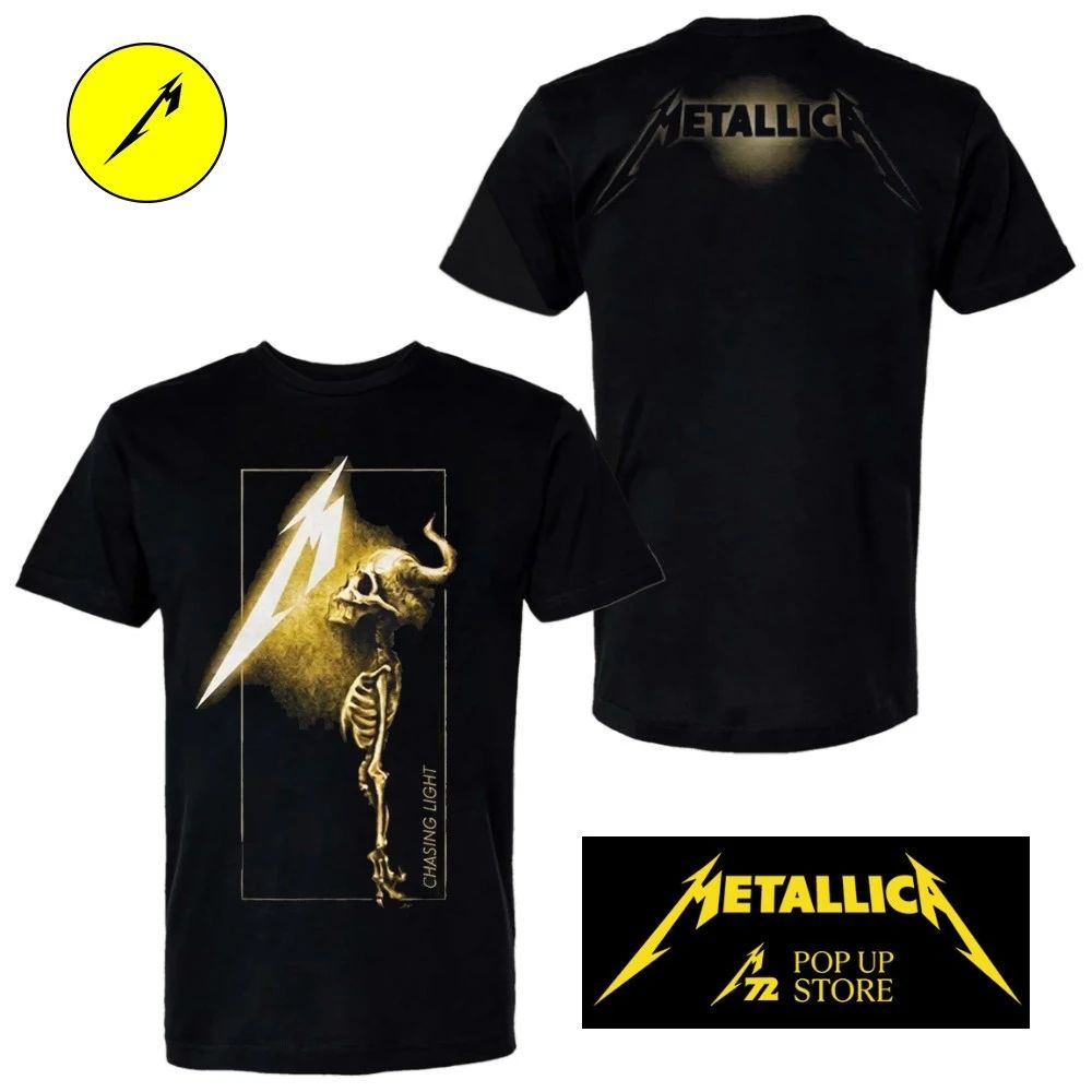 Metallica M72 World Tour 2026 Europe And UK Merchandise Chasing Light Shirt