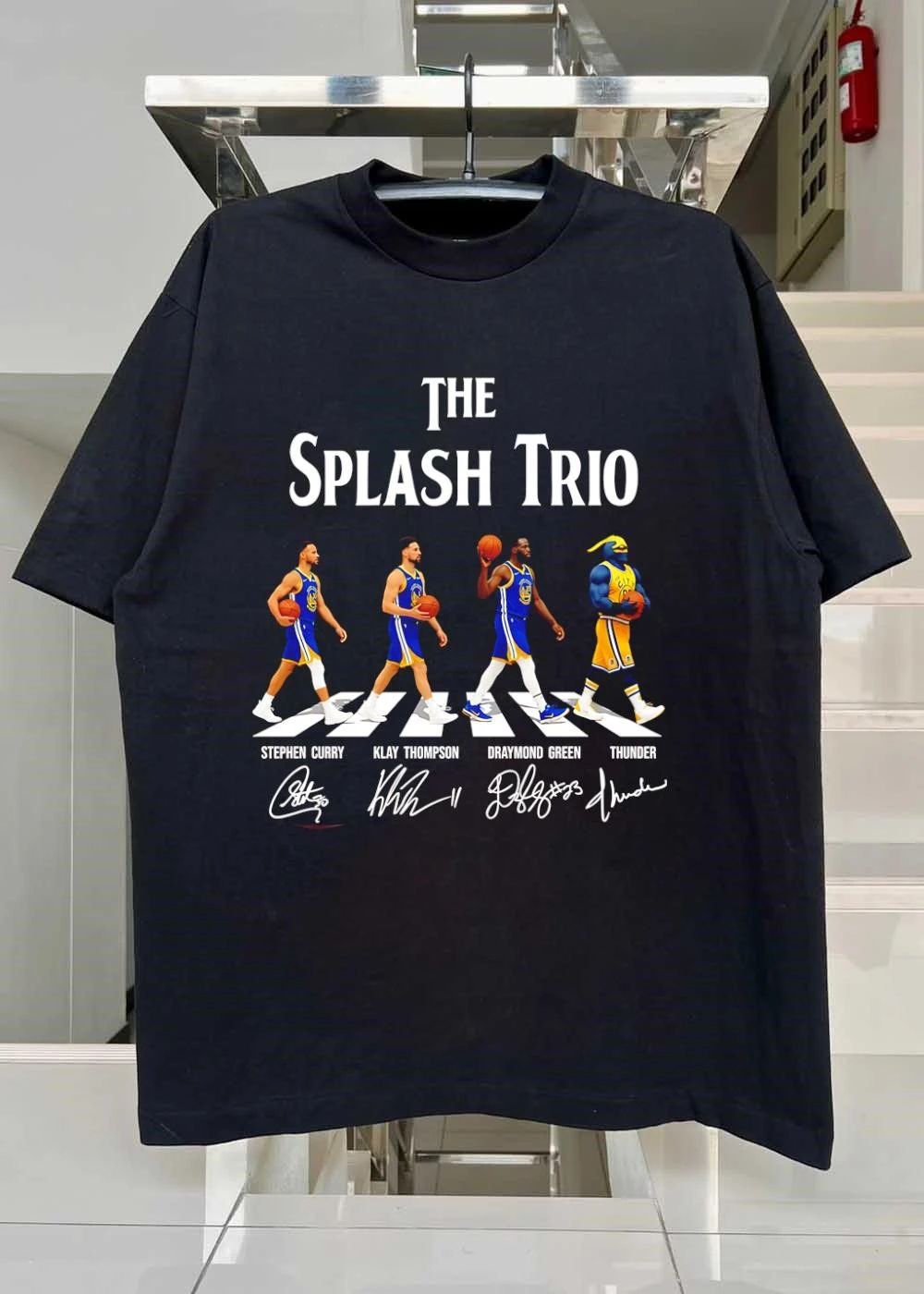 The Splash Trio Stephen Curry Klay Thompson Draymond Green Thunder Shirt