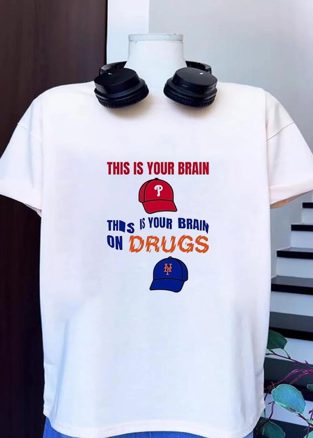 This Is Your Brain on Drugs Phillies Baseball T-Shirt