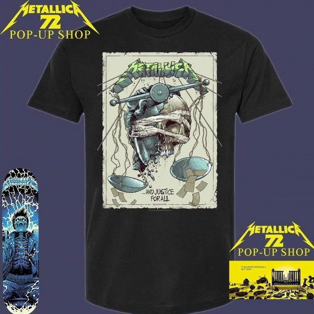 Metallica And Justice For All M72 World Tour 2025-6 Pop-Up Shop Art Skull T-Shirt