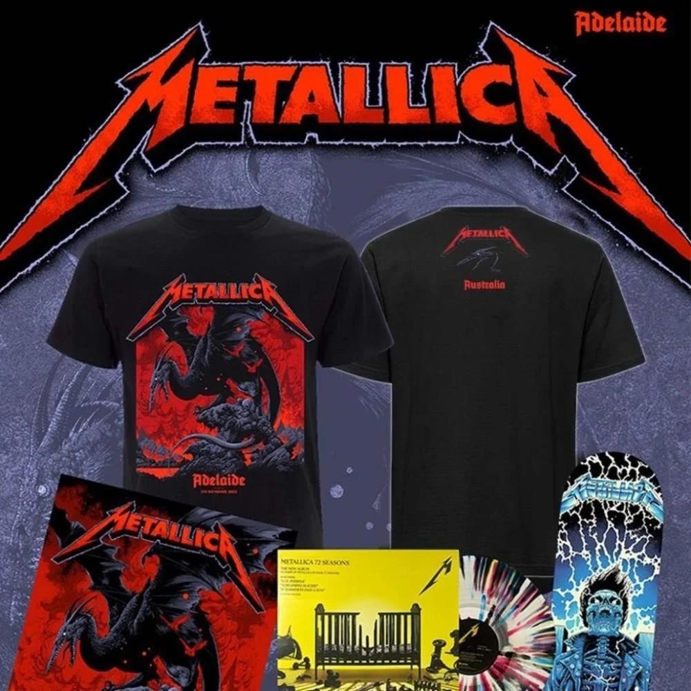 Metallica M72 Adelaide T-Shirt Metallica November 5 2025 Adelaide Oval Australia Merch Two Sided T-Shirt