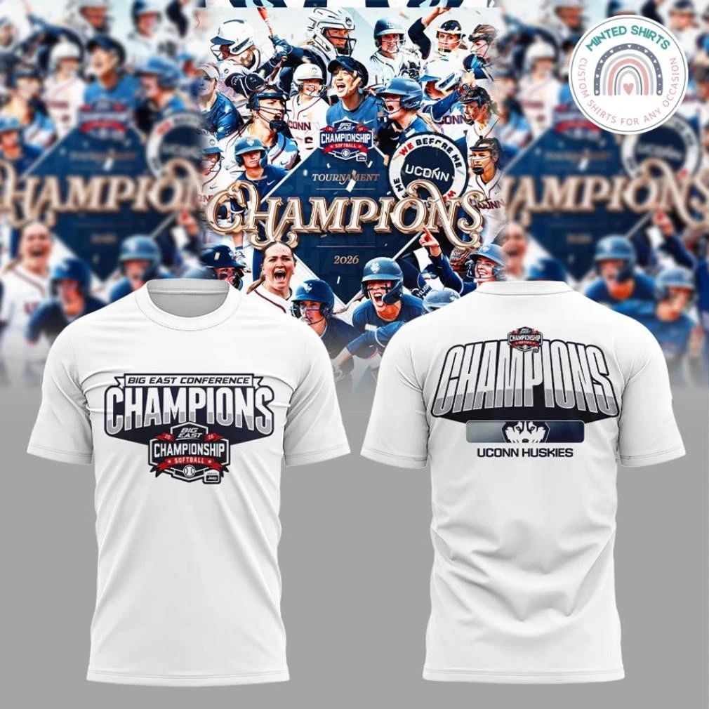 UConn Huskies Softball BACK-TO-BACK TOURNAMENT CHAMPIONS Shirt