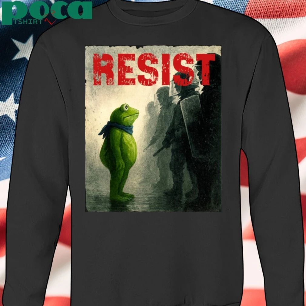 Frogs Against Fascism Portland Frog vs Soldier T-shirt