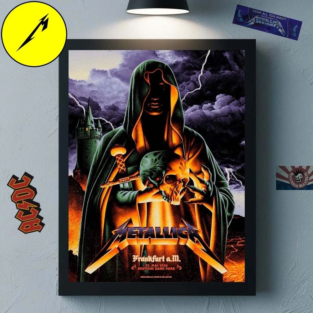 Metallica M72 Frankfurt 2026 Night 1 Venue Poster At Frankfurt Germany Deutsche Bank Park On 22 May 2026 The Sorcerer Art Poster Canvas