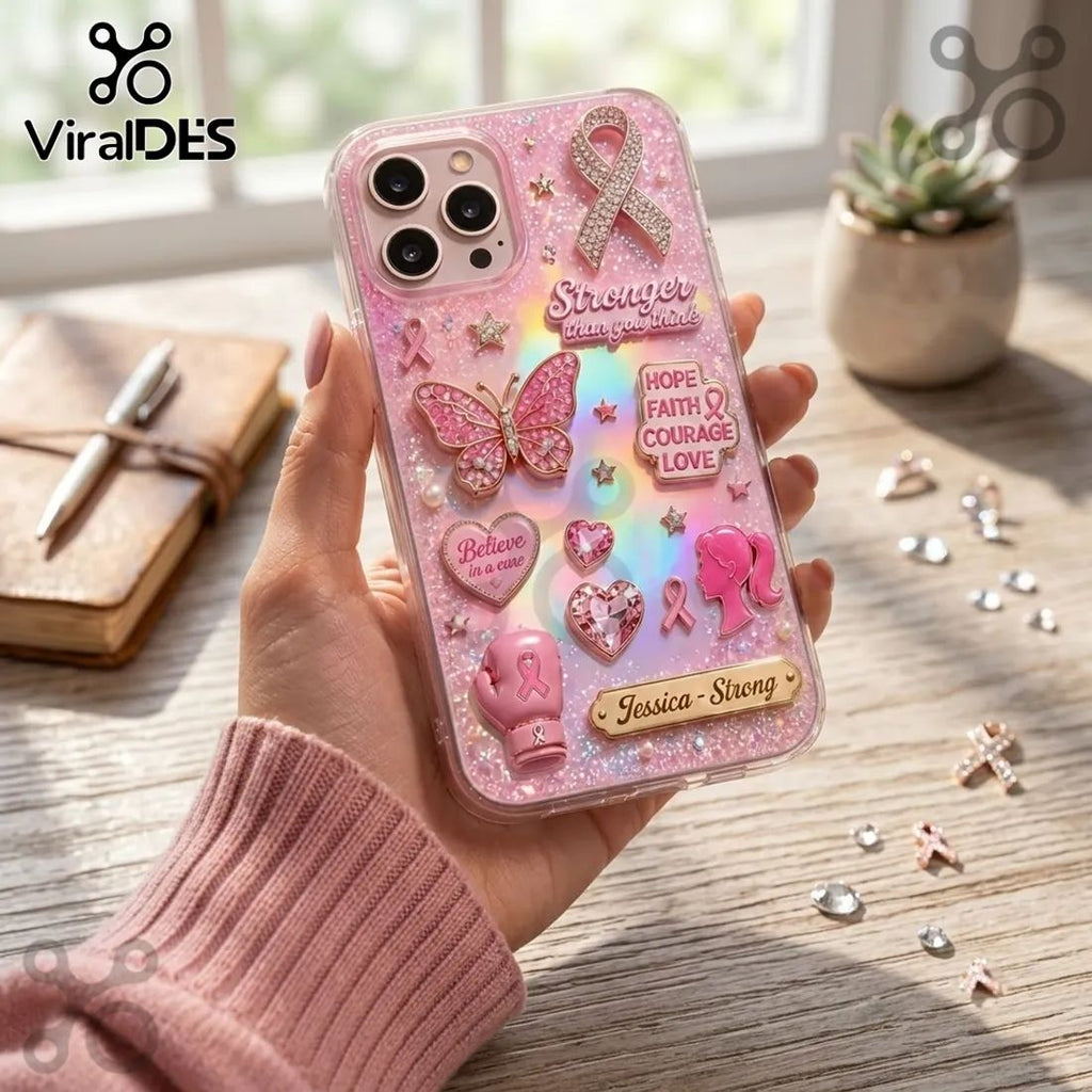 Jessica Strong Breast Cancer Awareness 3D Phone Case