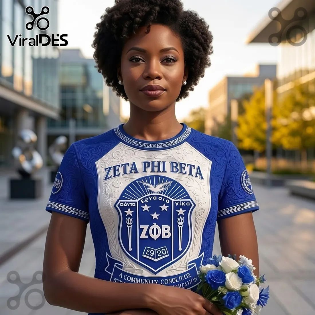 Zeta Phi Beta Sorority Royal Blue Shirt