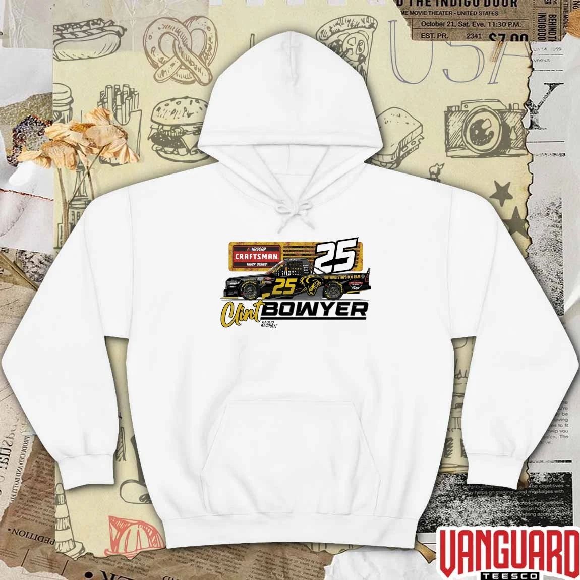 Kaulig Racing x Ram 25 Clint Bowyer NASCAR Craftsman Truck Series t-shirt