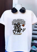San Antonio Spurs Cowboy Riding Horse Basketball cartoon shirt