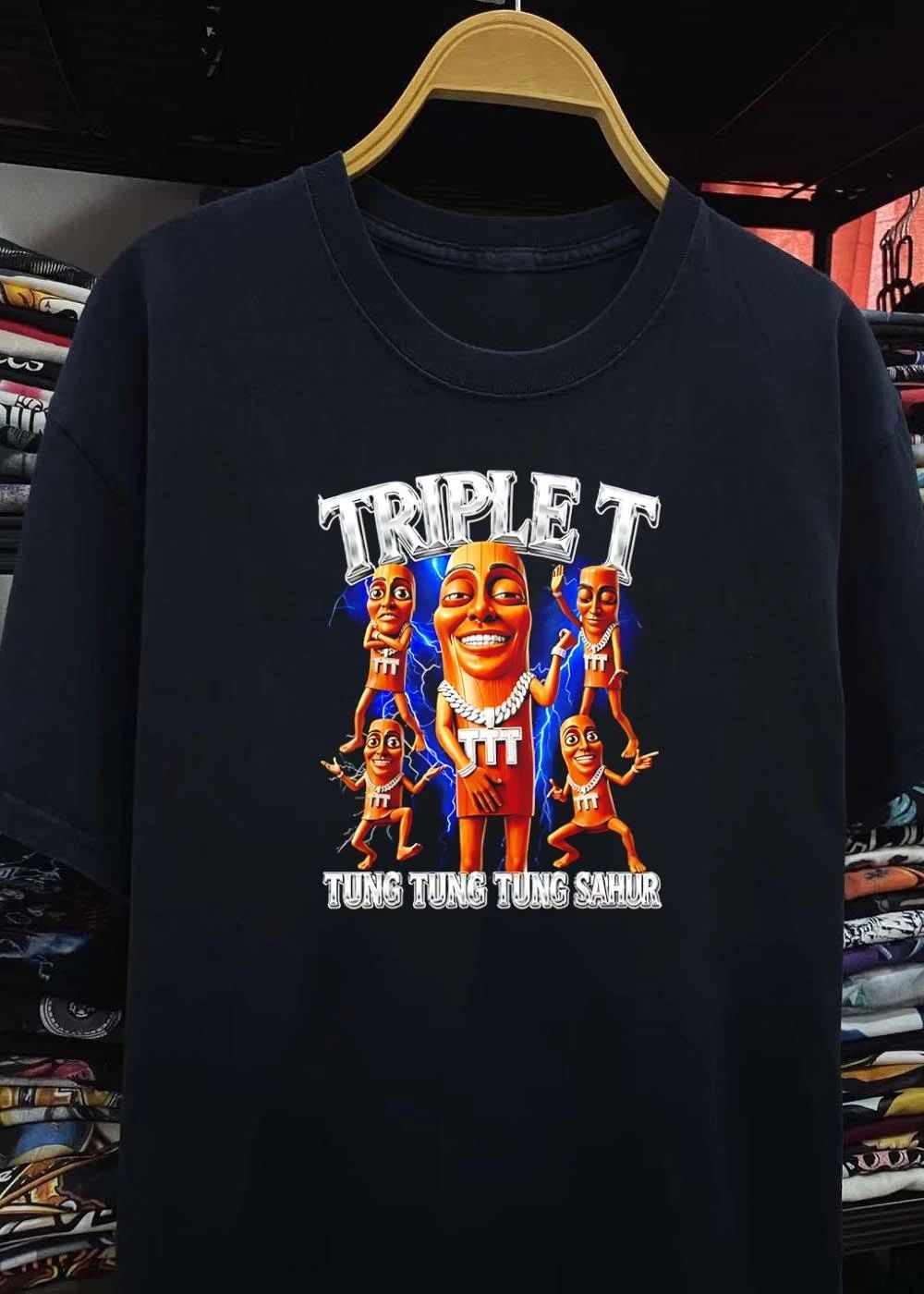 Triple T Tung Tung Tung Sahur Wooden Character shirt