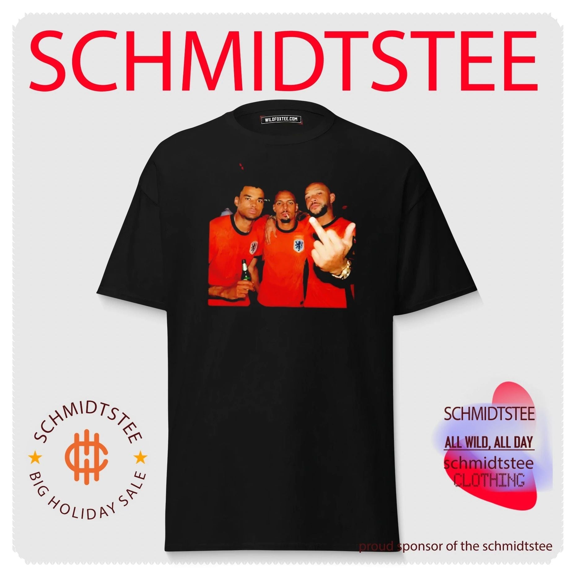 Cody Gakpo Steven Bergwijn and Memphis Depay Netherlands National Football Team middle finger shirt