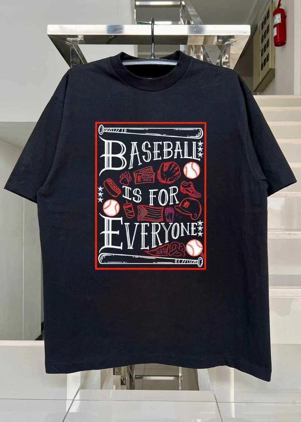 Detroit Tigers Baseball Is for Everyone 313 Fan T-Shirt