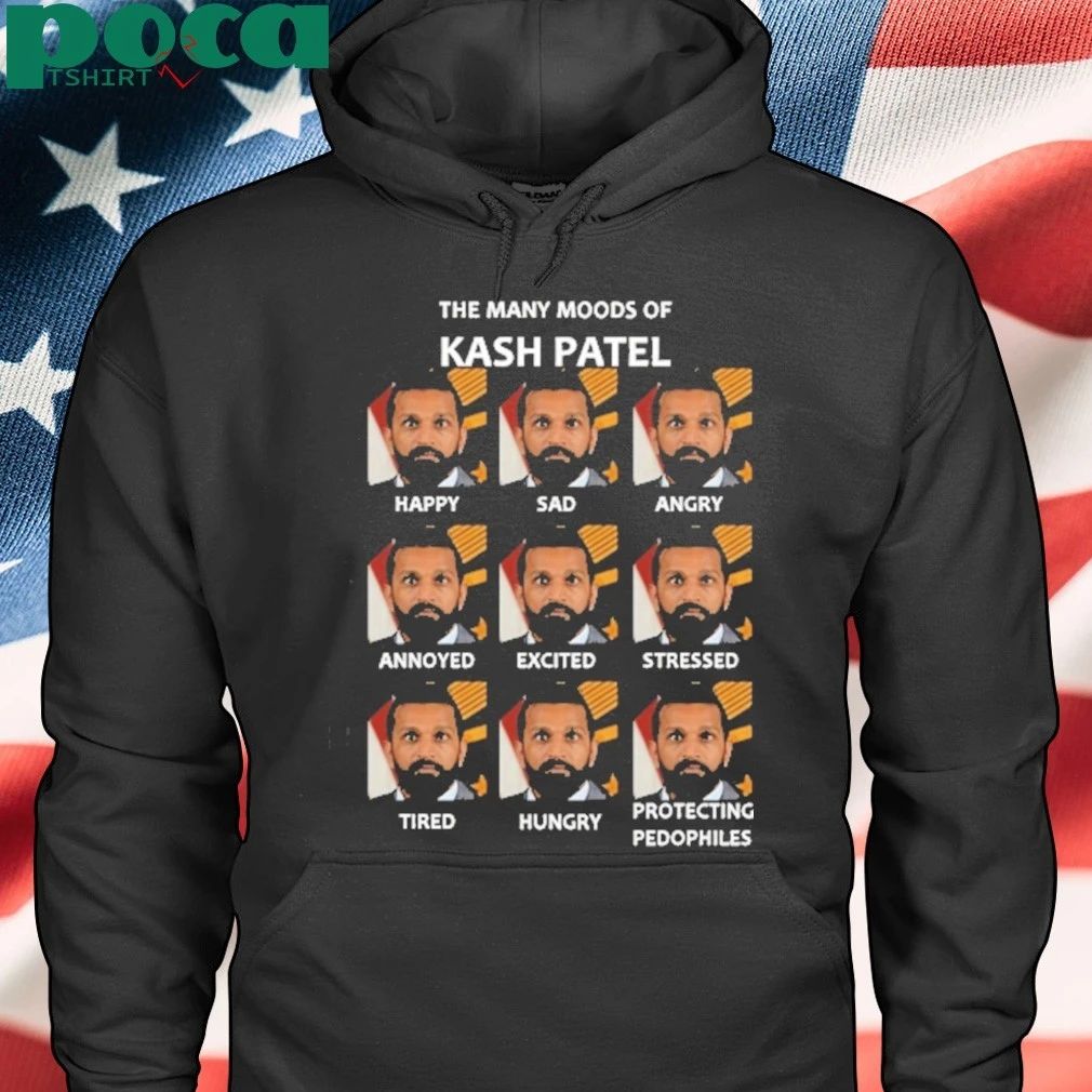 The Many Moods Of Kash Patel T-shirt