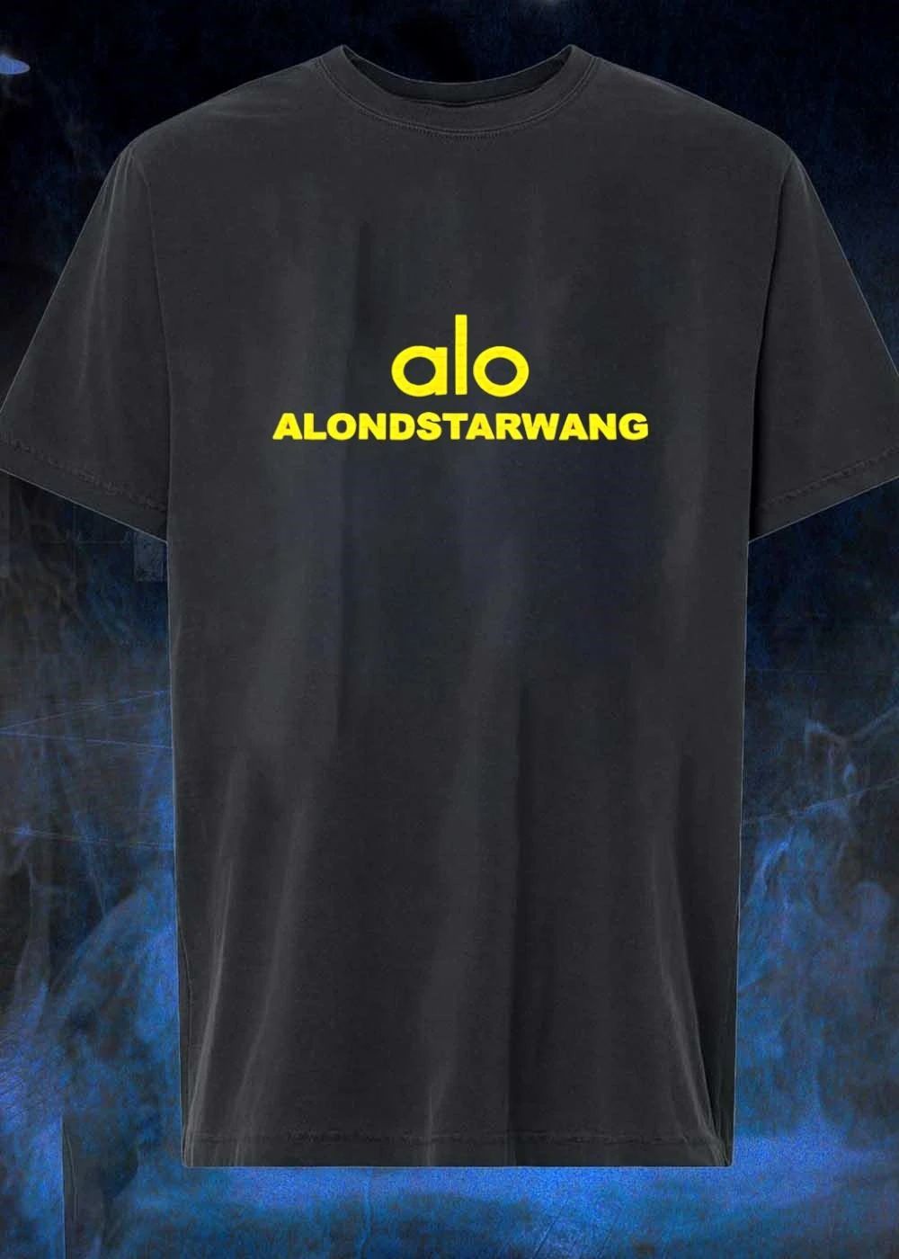 Alo Apparel Alondstarwang Logo Yellow Graphic Print T-Shirt