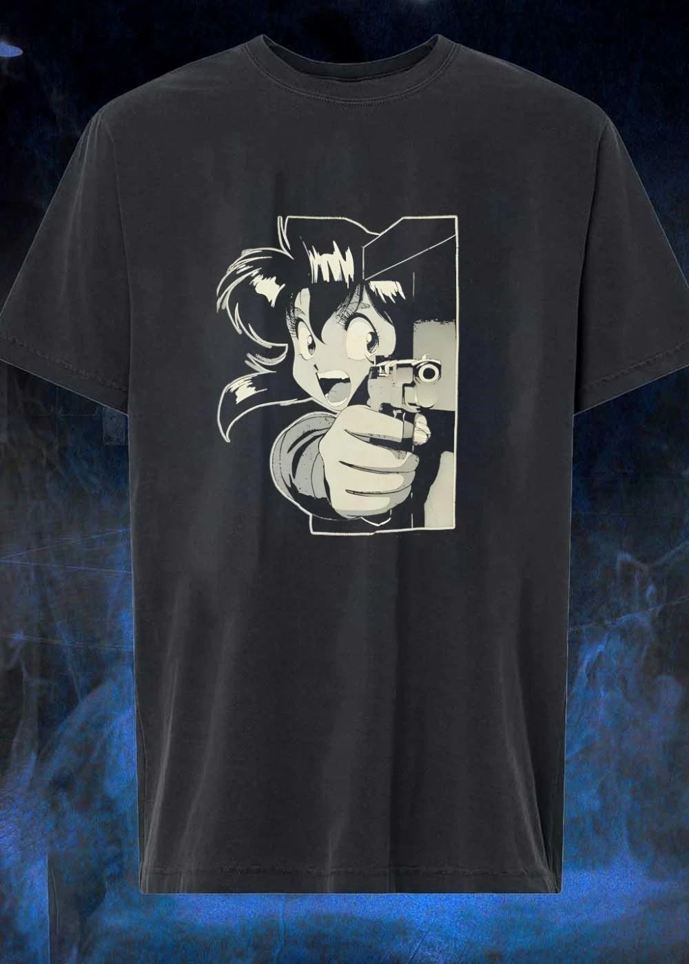 Anime Girl Pointing Gun Gunsmith Cats T-Shirt