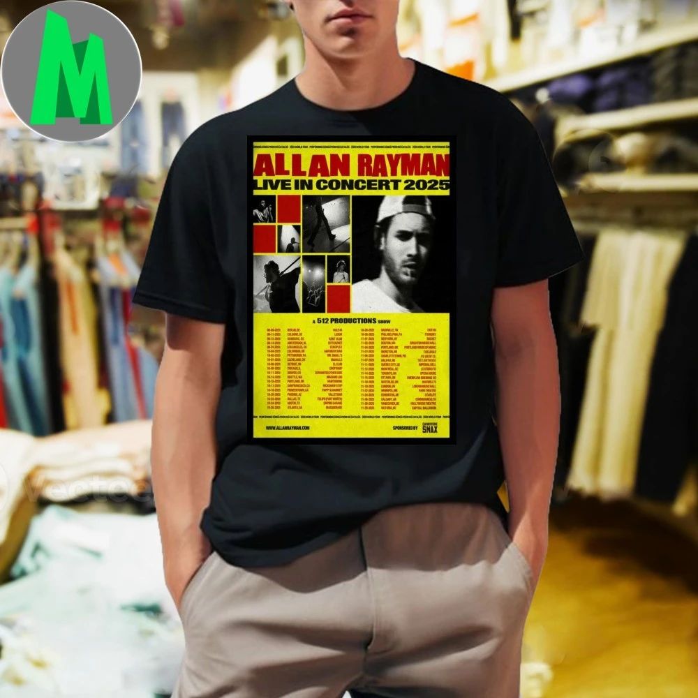 Tour 2025 Allan Rayman Poster T-Shirt