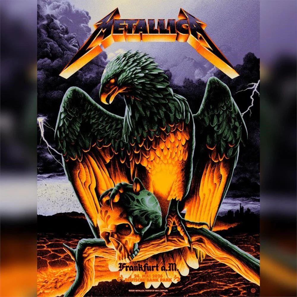 Metallica M72 Frankfurt May 24 2026 Show 2 Poster Art By Max Löffler Pop-Up Shop