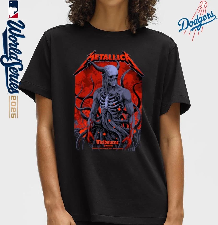 Metallica Ken Taylor’s M72 Melbourne Pop-Up Shop exclusive poster Merch T-Shirt