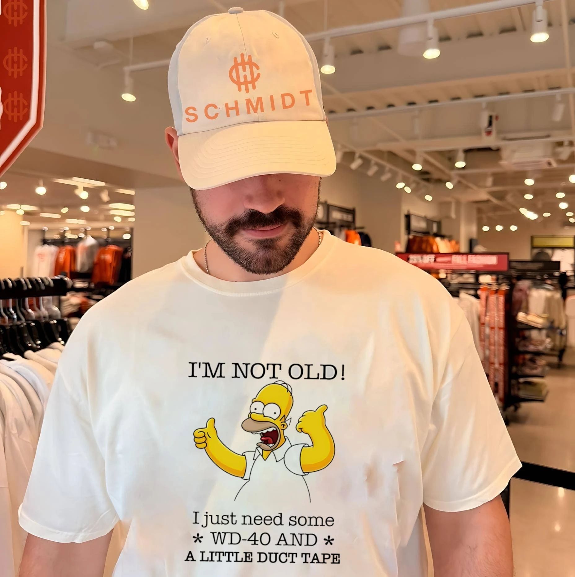 I’m not old I just need some WD-40 and a little duct tape Simpson shirt