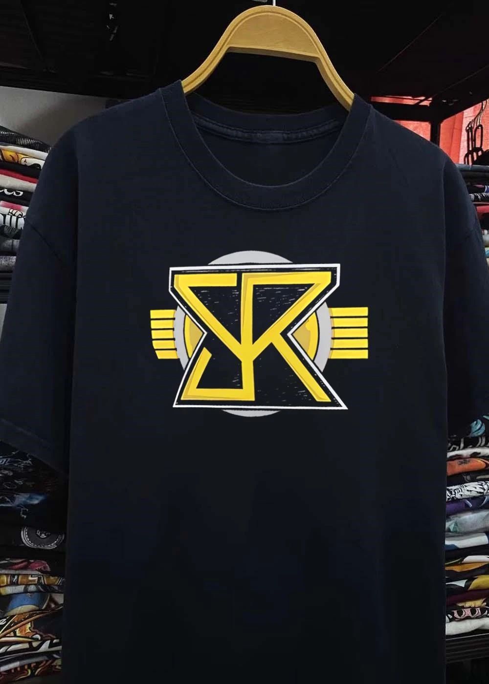 SR Logo Symbol Emblem Icon Design Yellow Gray Graphic T-Shirt