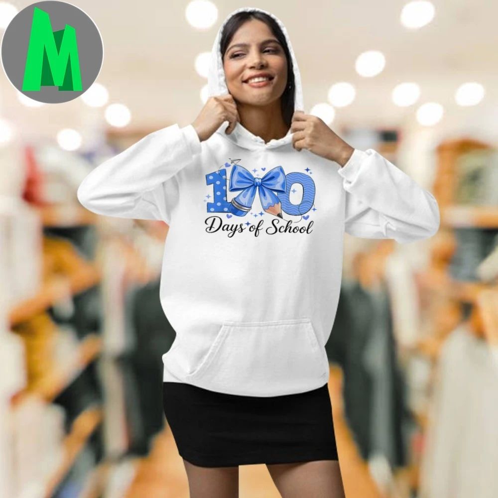 Original 100 Days Of School Coquette Bow 100th Day Of School Boys T-Shirt